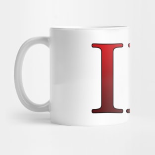 Red Roman Numeral 9 IX Mug